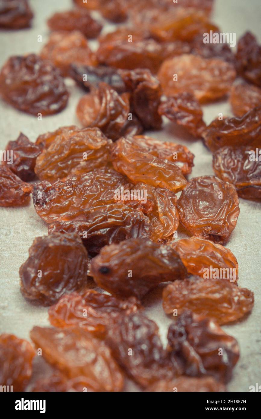 Fresh healthy raisins containing natural vitamins and minerals