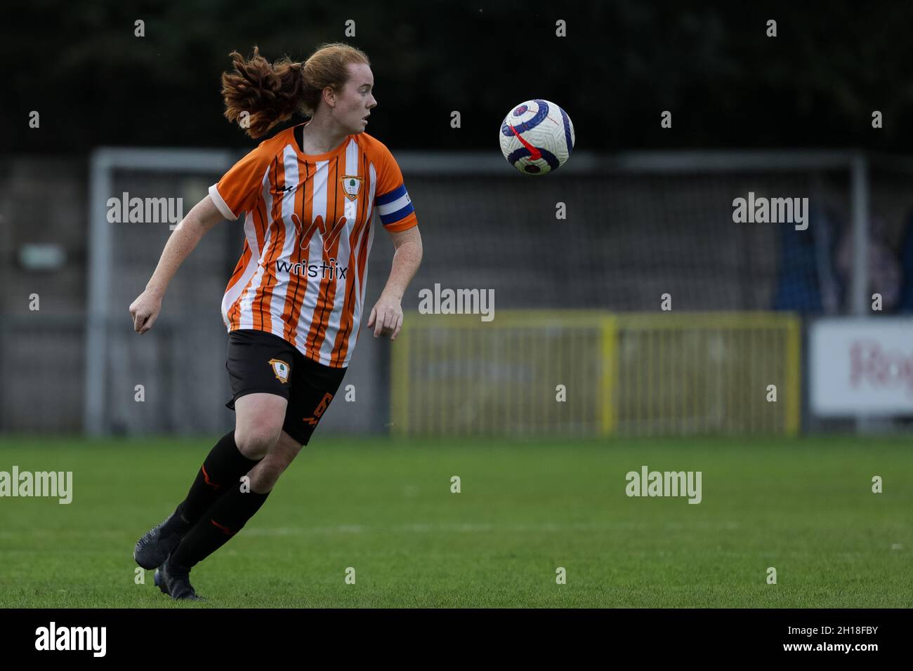 London, UK. 17th Oct, 2021. London, England, October 17th 20 Anya Kinnane (6 Ashford) in action at the London and South East Regional Womens Premier game between Dulwich Hamlet and Ashford at Champion Hill in London, England. Liam Asman/SPP Credit: SPP Sport Press Photo. /Alamy Live News Stock Photo