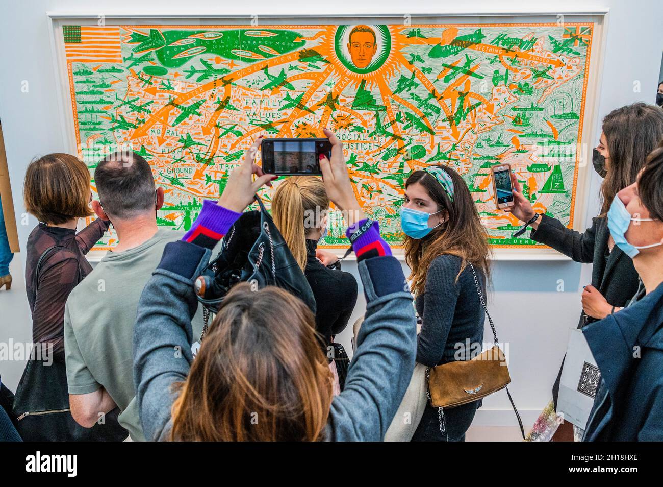 London Uk 17th Oct 21 Grayson Perry The American Dream 21 On Paragon Frieze Art London