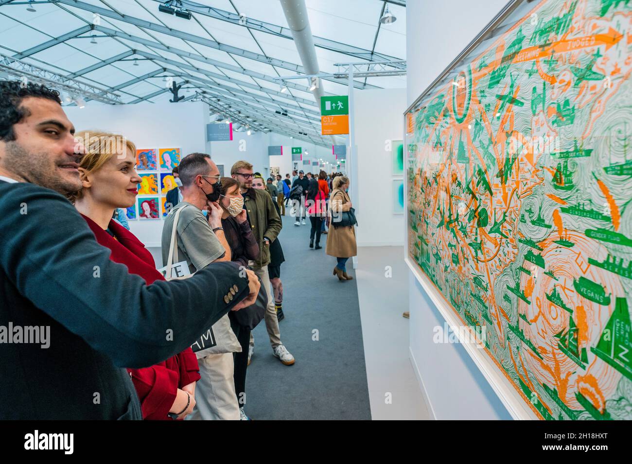 London Uk 17th Oct 21 Grayson Perry The American Dream 21 On Paragon Frieze Art London