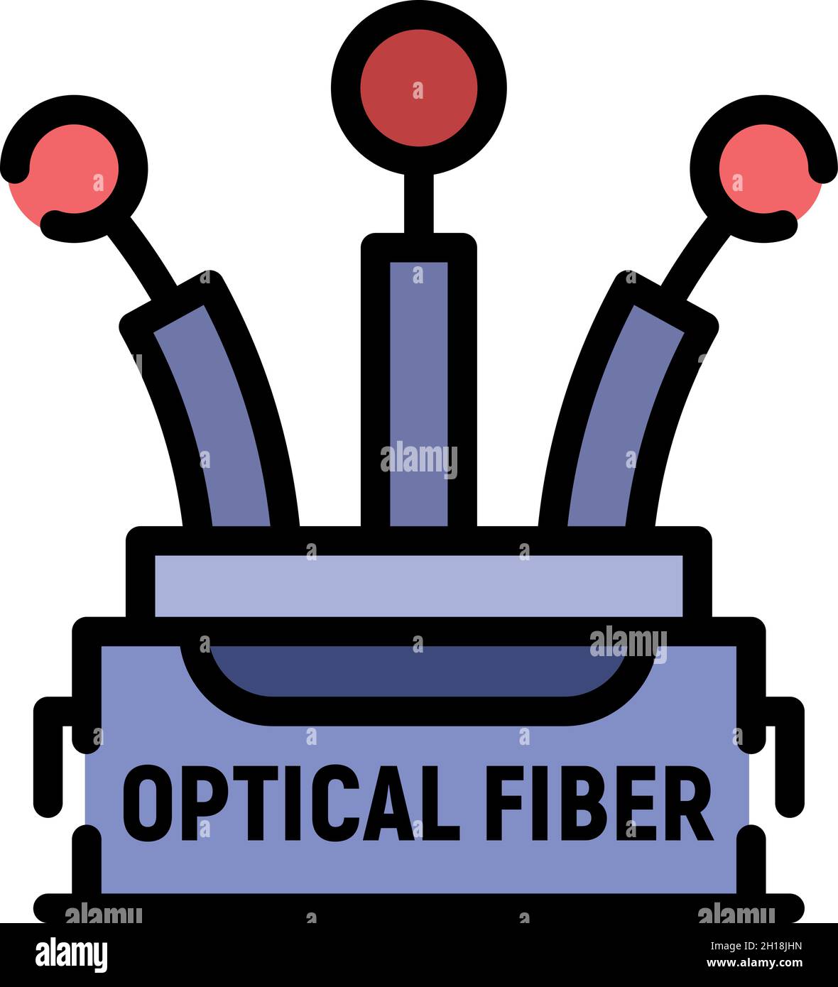 Speed cable icon. Outline speed cable vector icon color flat isolated ...