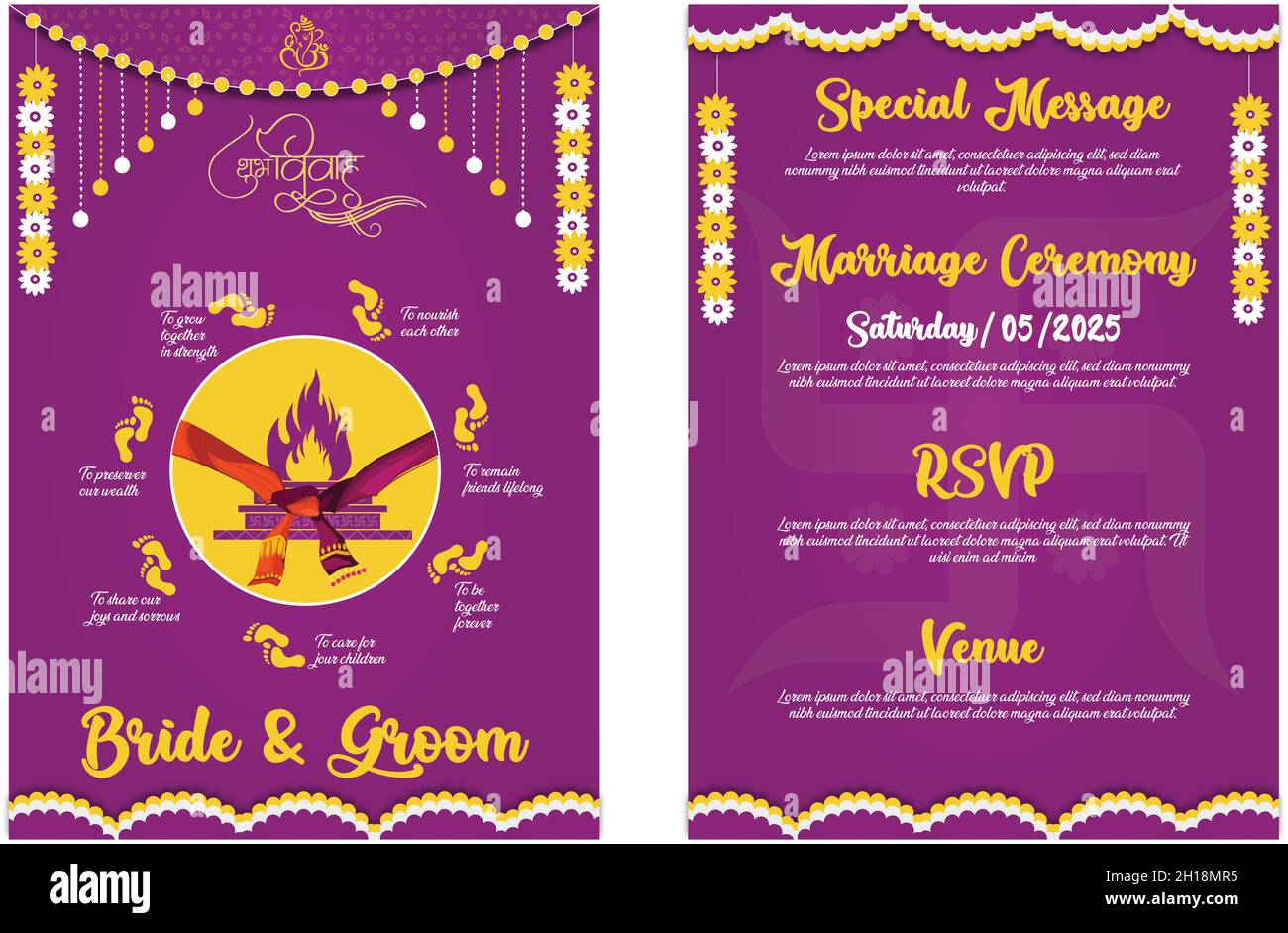 indian traditional wedding invitation card 2H18MR5