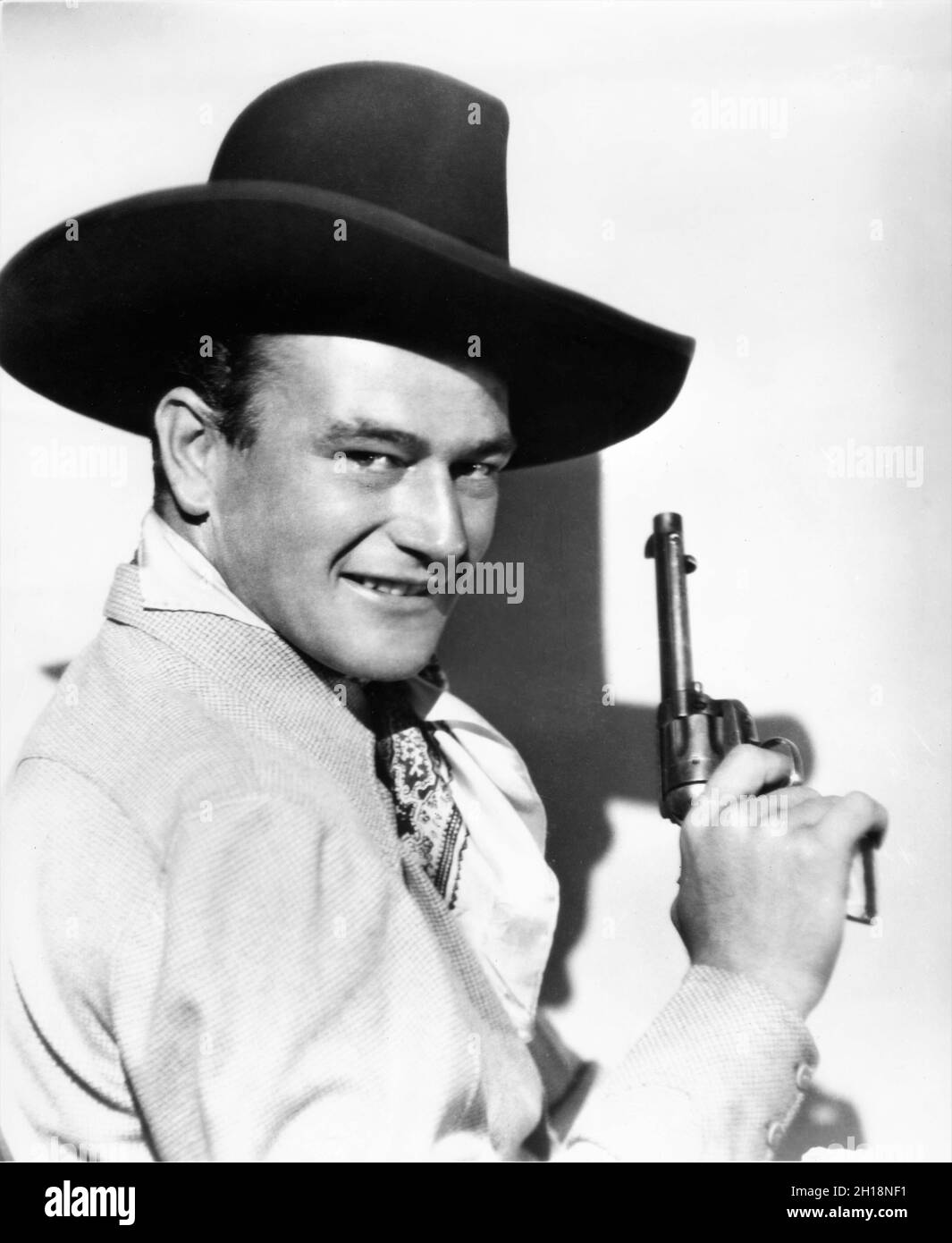 JOHN WAYNE 1932 Cowboy Portrait in RIDE HIM, COWBOY 1932 director FRED ALLEN A Four Star Western from Leon Schlesinger Studios distributed by Warner Bros. Stock Photo
