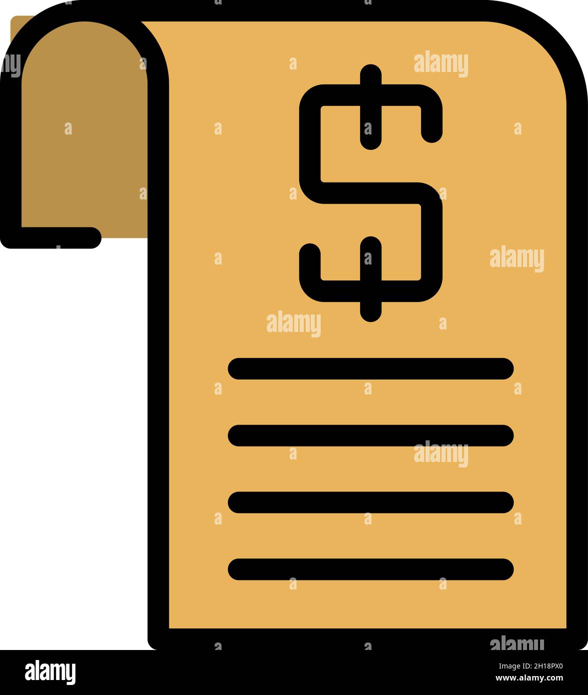 Loan agreement icon. Outline loan agreement vector icon color flat
