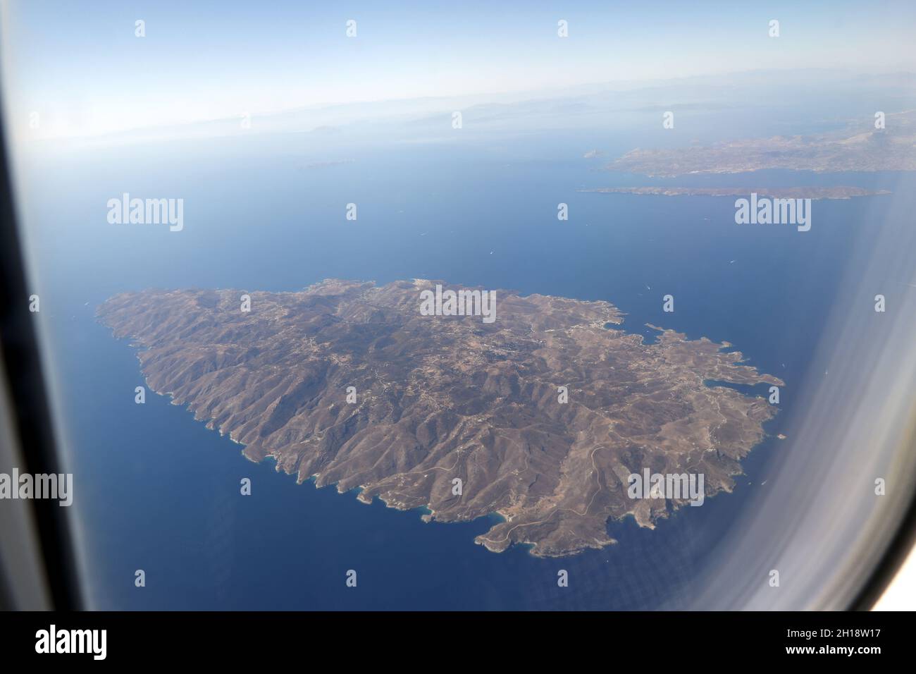 Aerial View Of Kea / Tzia Island Greece Stock Photo