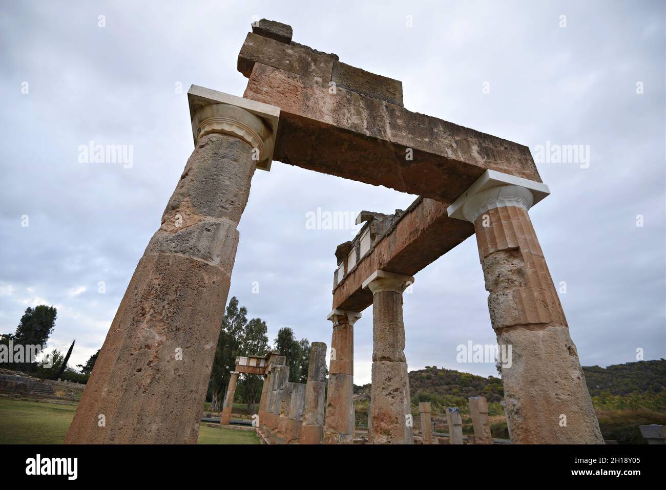 Scenic View Of Doric Order Marble Columns And Architrave Of The 4th Century Bc Sanctuary Temple 4957