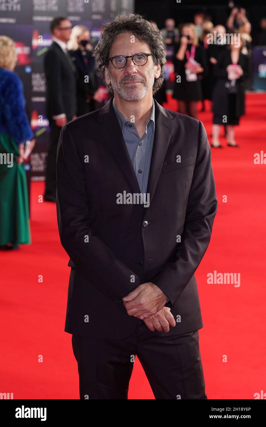 Joel Cohen arrives for the European premiere of 'The Tragedy of Macbeth', at the Royal Festival Hall in London during the BFI London Film Festival. Issue date: Sunday October 17, 2021. Stock Photo