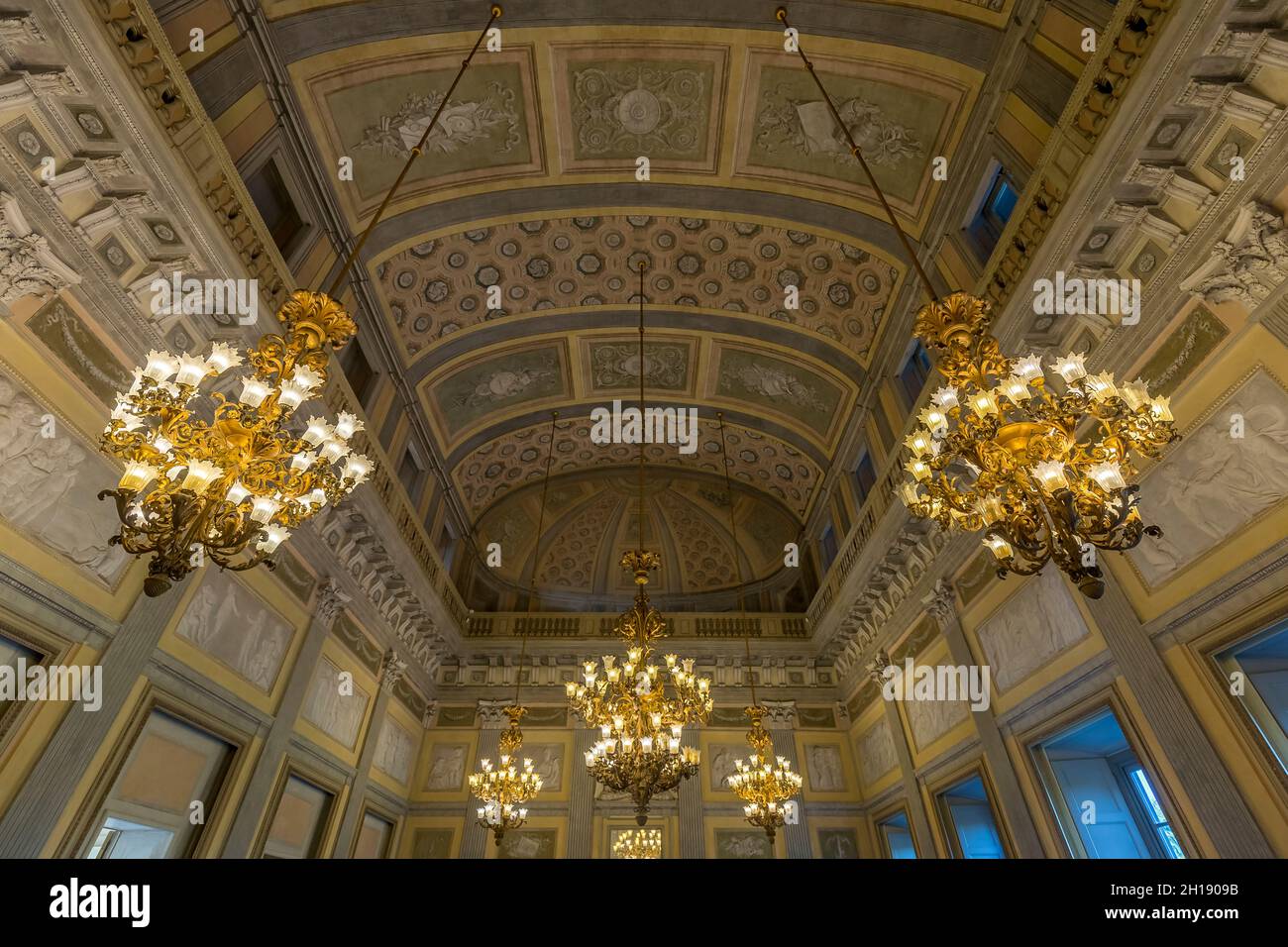 Monza, Italy October 16, 2021 interior real estate view of Reggia di