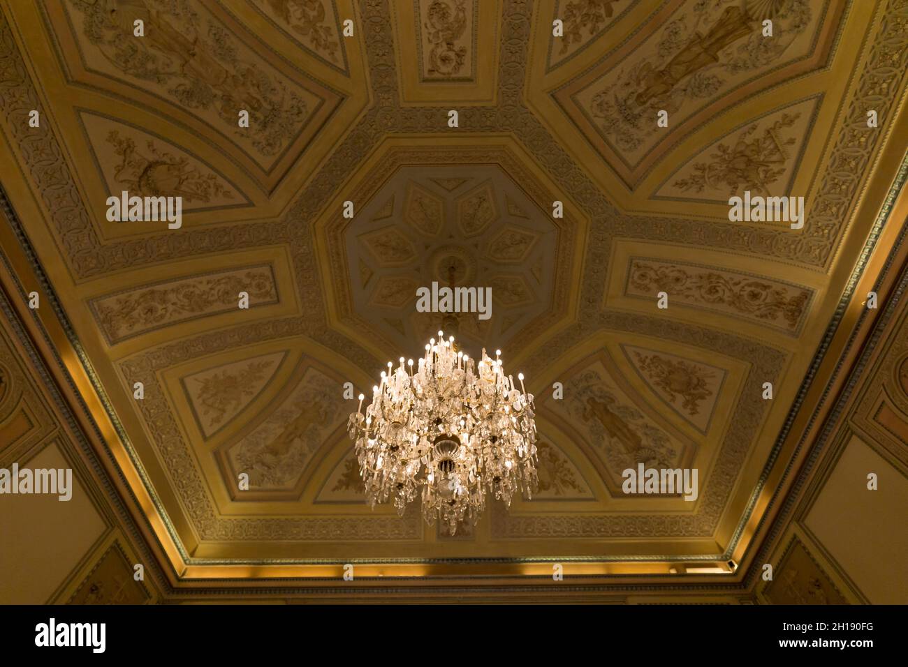 Monza, Italy October 16, 2021 interior real estate view of Reggia di