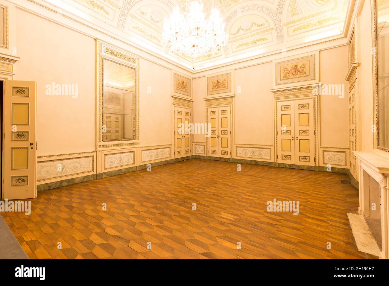 Monza, Italy October 16, 2021 interior real estate view of Reggia di