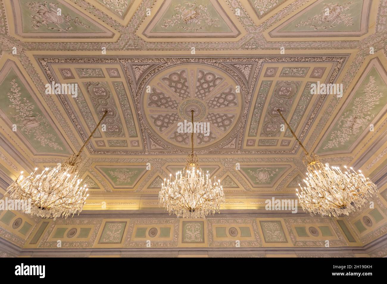 Monza, Italy October 16, 2021 interior real estate view of Reggia di