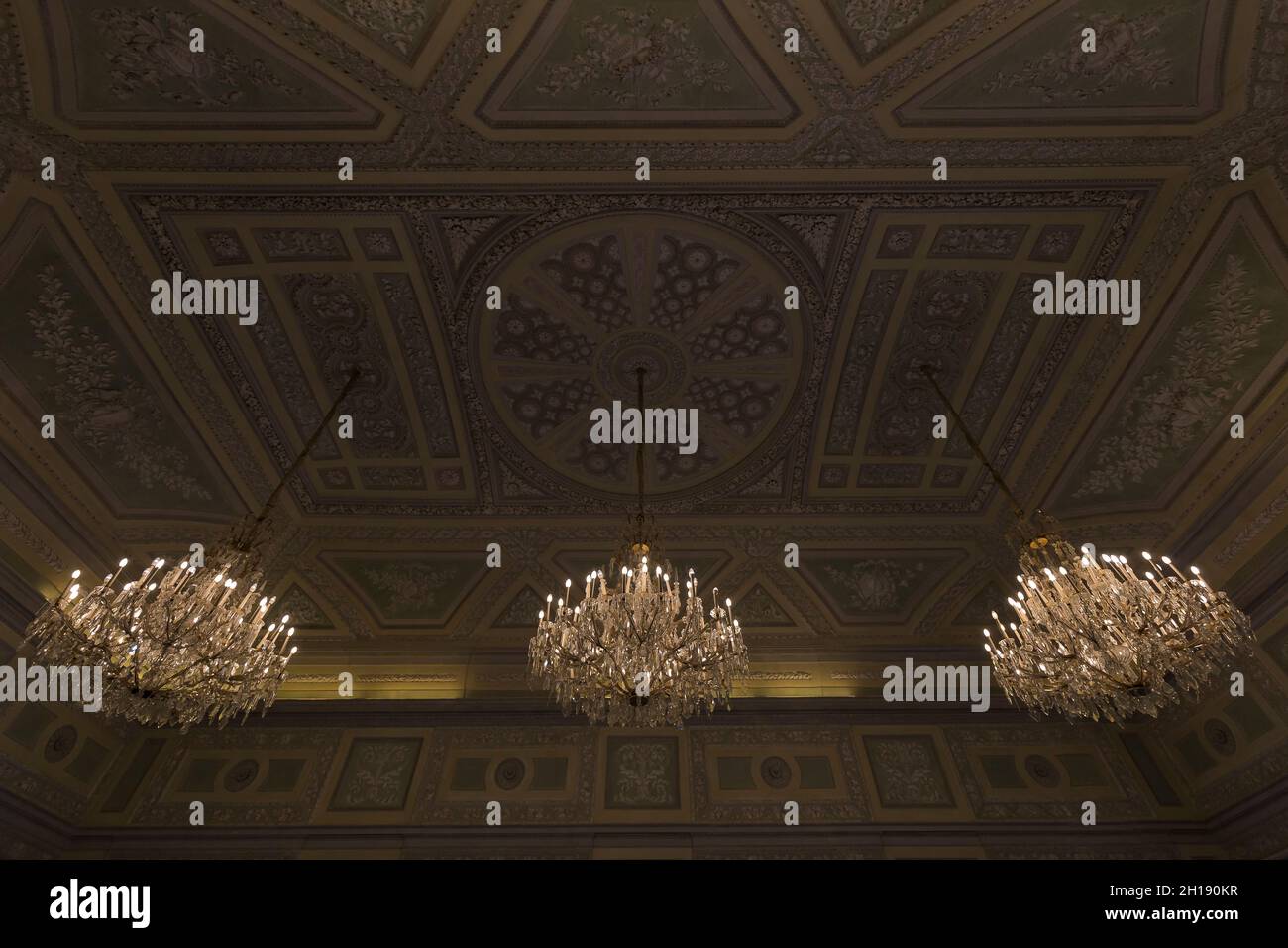 Monza, Italy October 16, 2021 interior real estate view of Reggia di