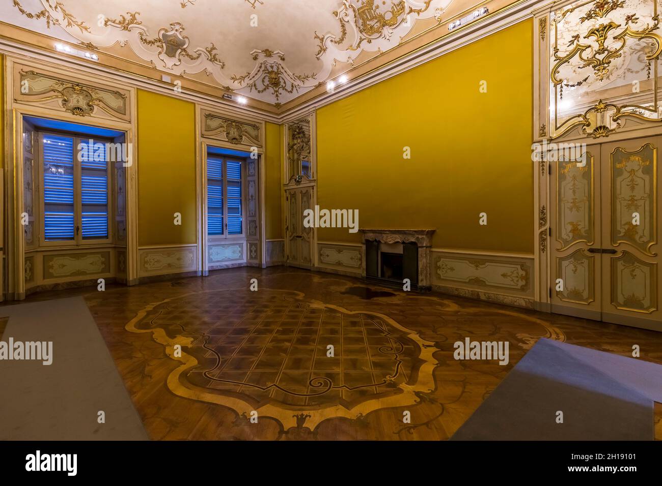 Monza, Italy October 16, 2021 interior real estate view of Reggia di