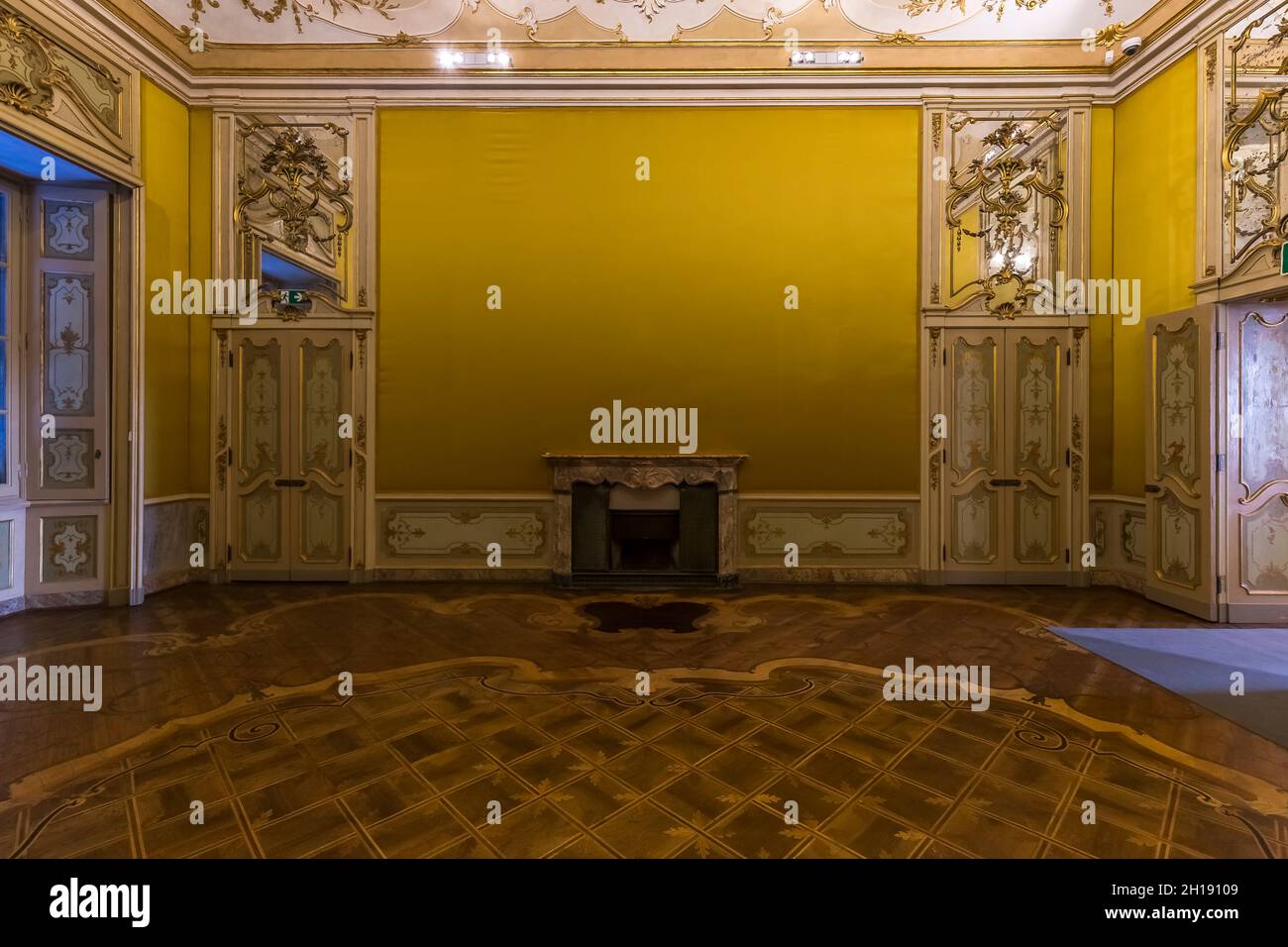 Monza, Italy October 16, 2021 interior real estate view of Reggia di
