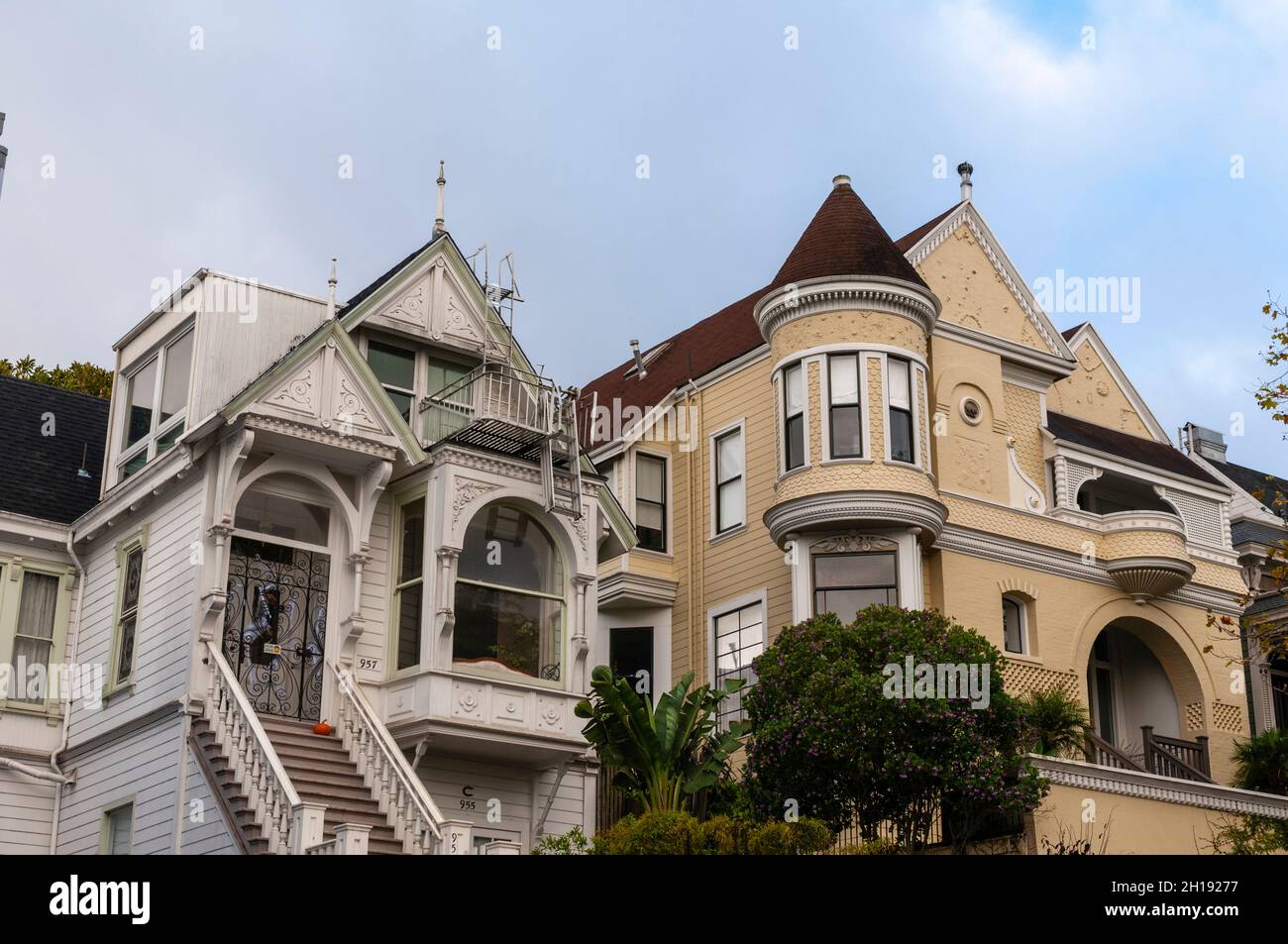 Victorian houses in the Pacific Heights district. Pacific Heights, San
