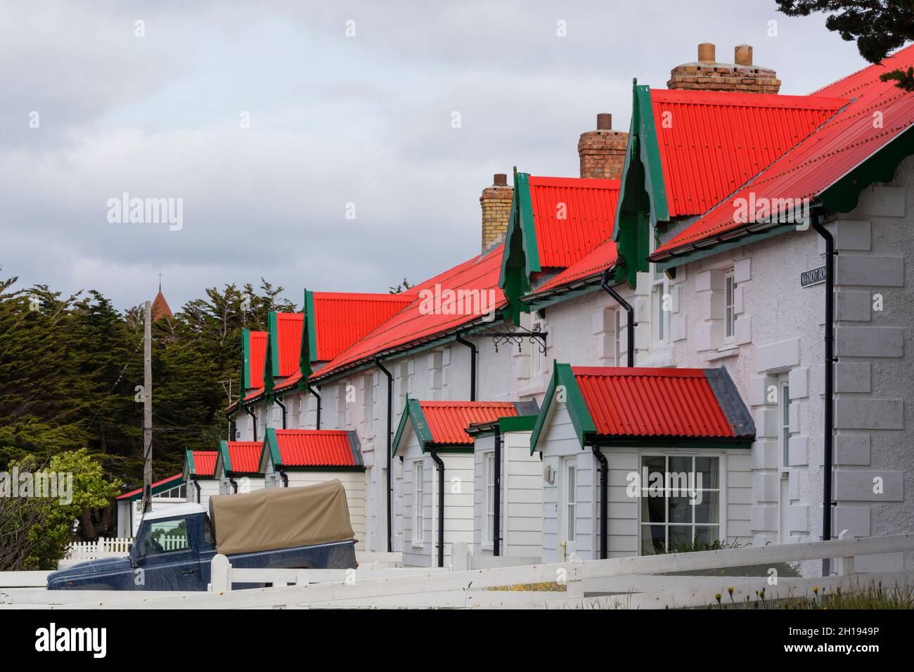 Houses in Stanley, the capital of the Falkland Islands. Stanley