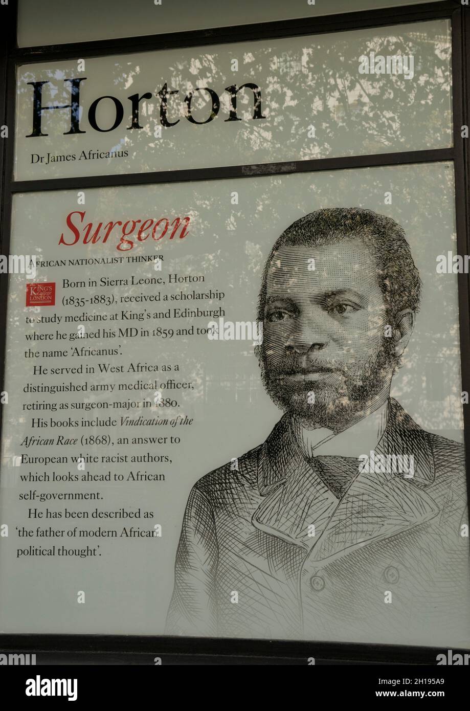 King's College memorial of famous exalumni wall featuring Dr. James