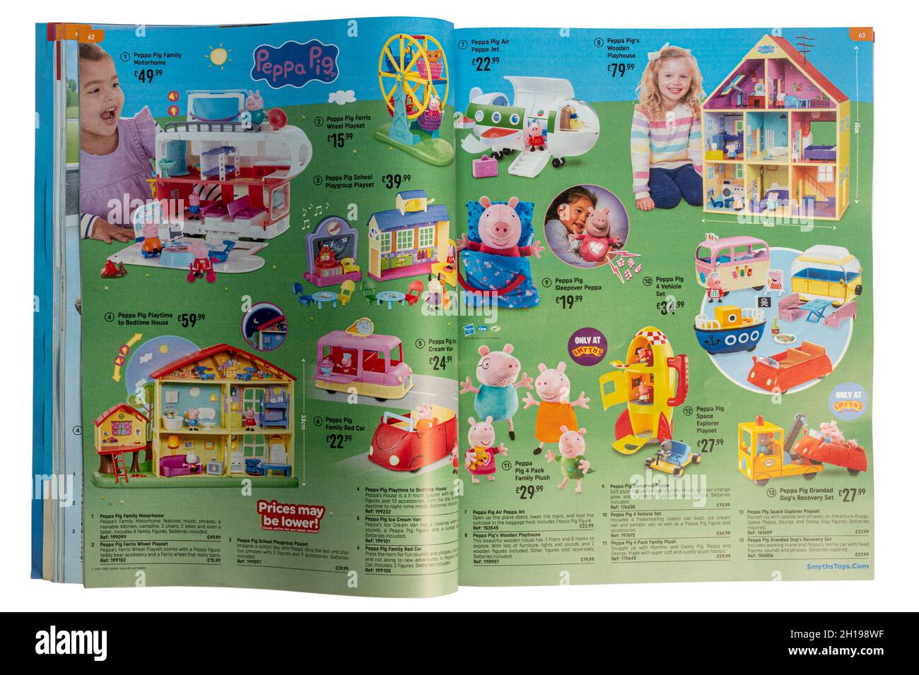 There are concerns about availability of toys for Christmas presents due to transport problems. Pictured: Smyths Toys catalogue, winter 2021, UK. Stock Photo