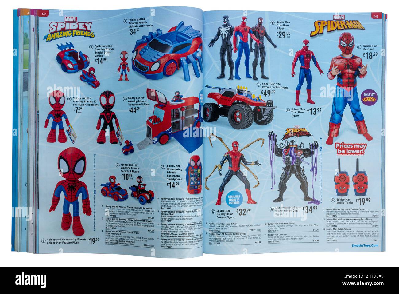 There are concerns about availability of toys for Christmas presents due to transport problems. Pictured: Smyths Toys catalogue, winter 2021, UK. Stock Photo