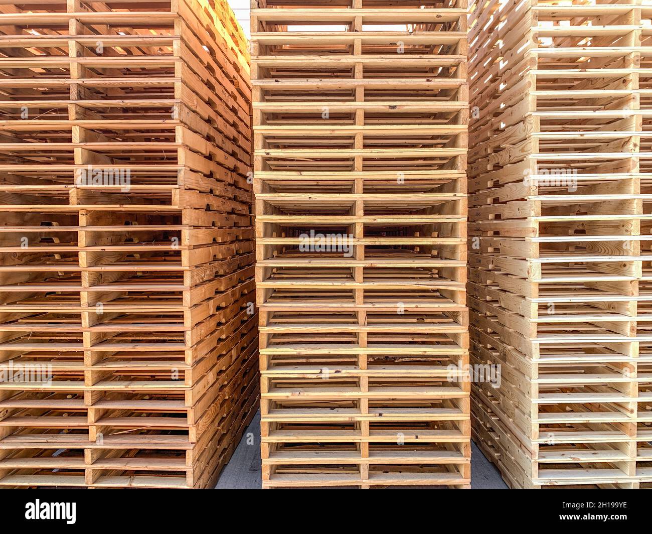 Abstract of Stacked Wooden Pallets Stock Photo Alamy