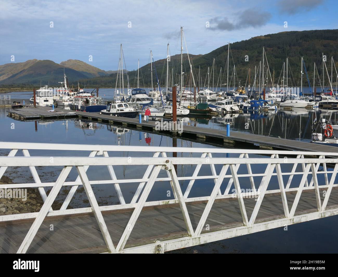 Cruising on the west coast of Scotland walkway leading down to a