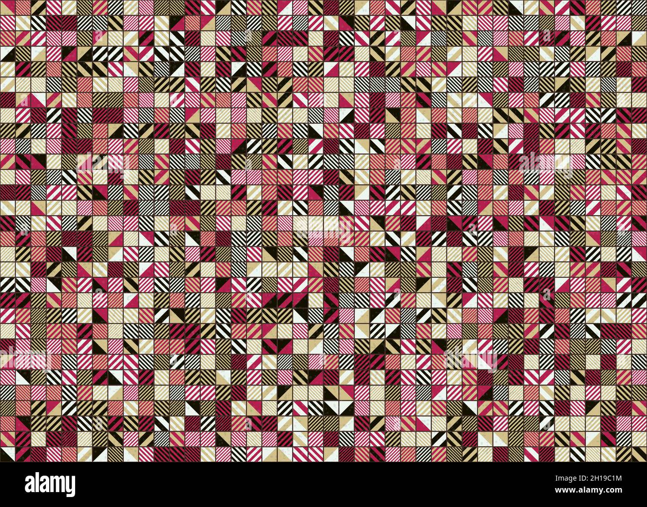 Abstract Geometrical generative computational art illustration Stock Vector