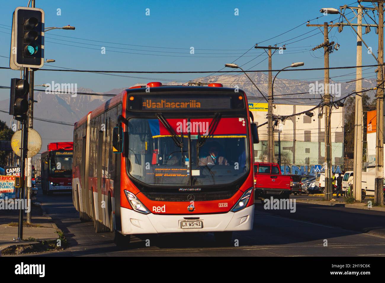 Santiago, Chile July 2021 A Transantiago / Red Metropolitana de