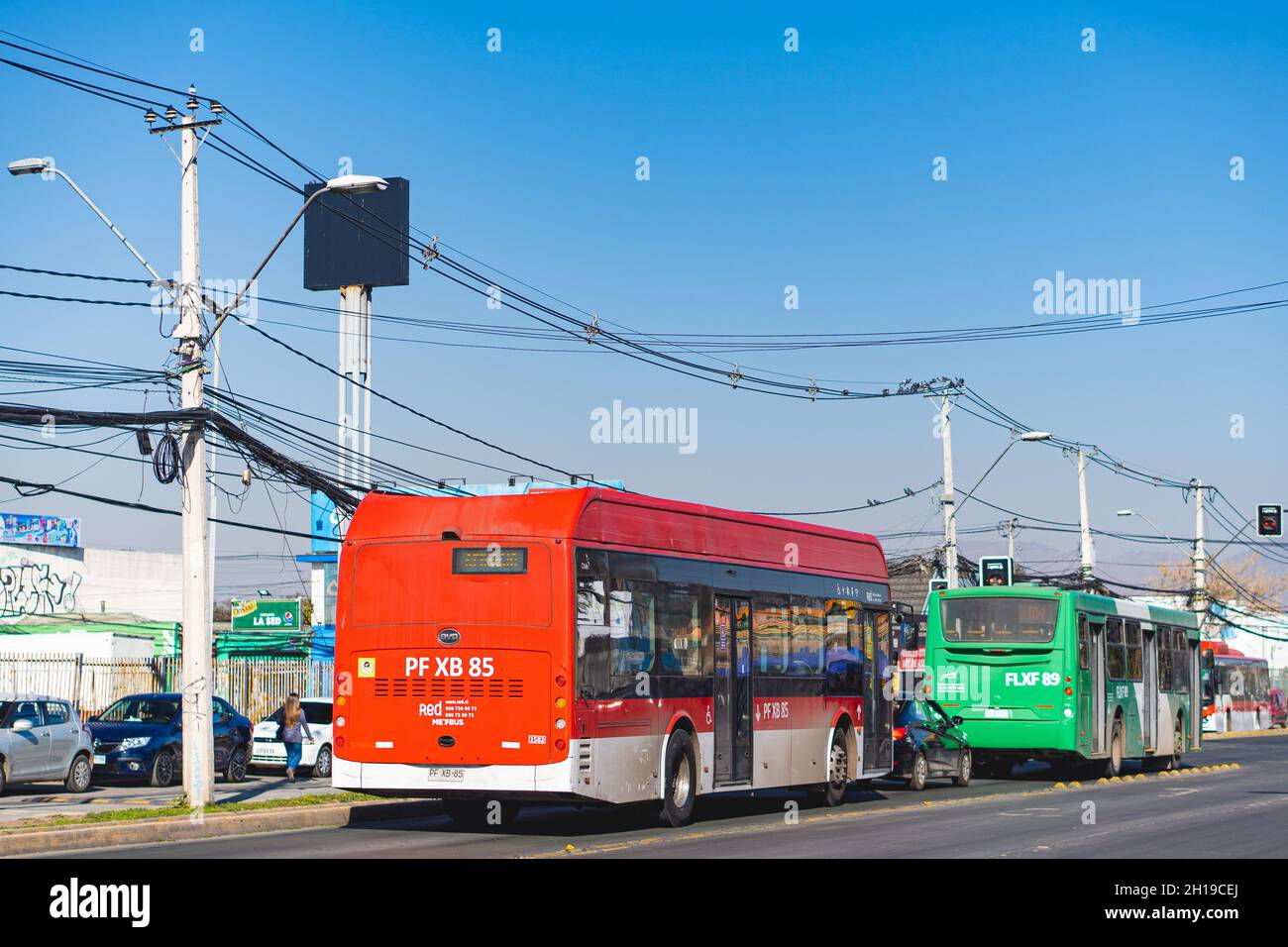 Santiago, Chile July 2021 A Transantiago / Red Metropolitana de