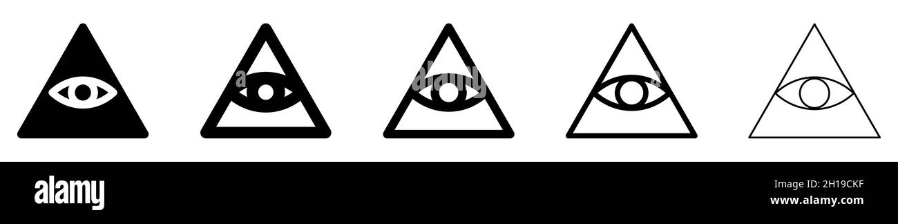 Caodaism symbol. Set of black linear Caodaism icons. Religious symbol ...