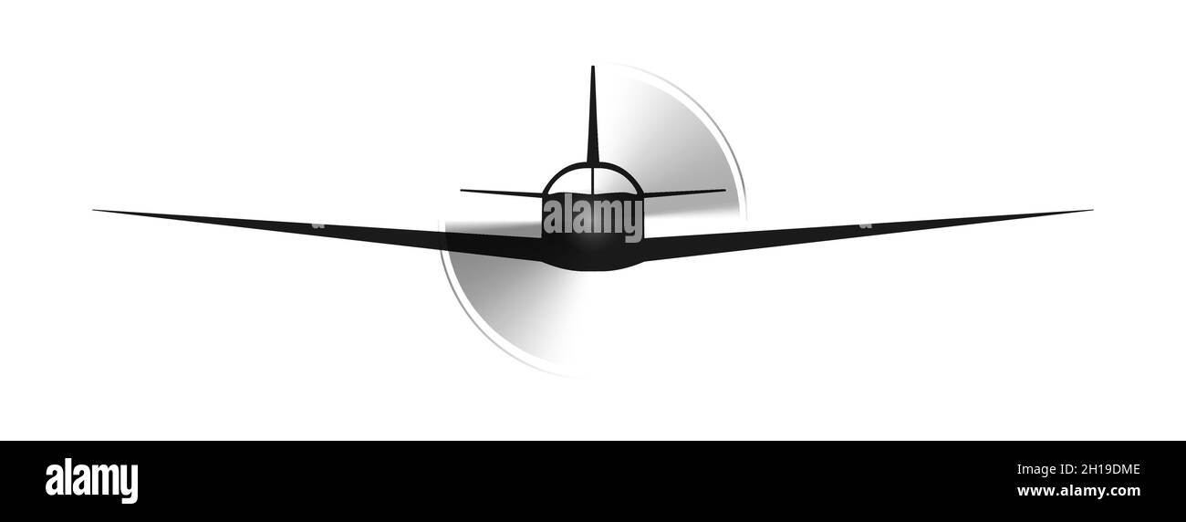 The icon of an airplane with a propeller. Flat style Stock Vector Image ...