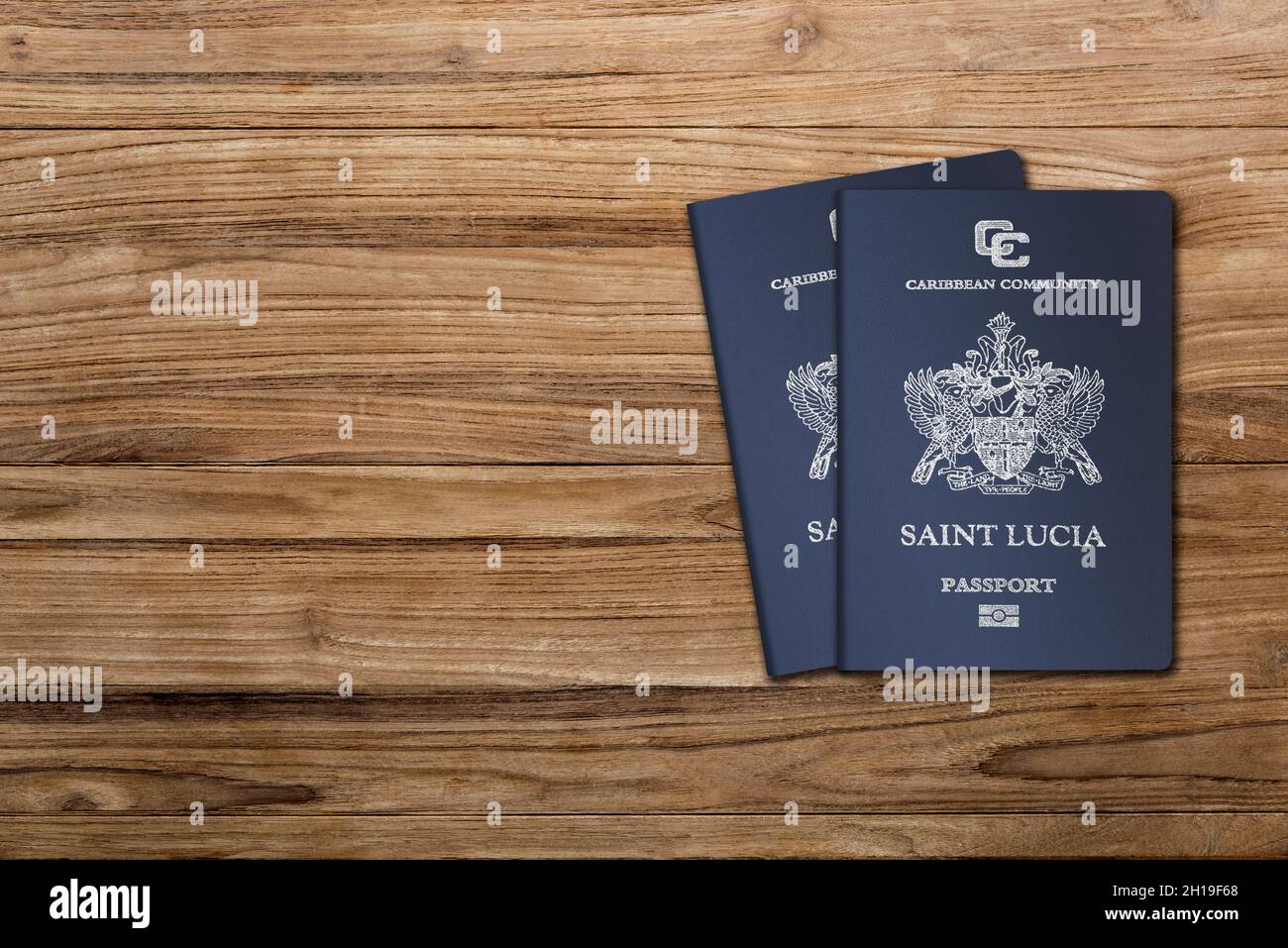 Saint Lucia passport, British Commonwealth country, Caribbean country, citizenship by investment Stock Photo