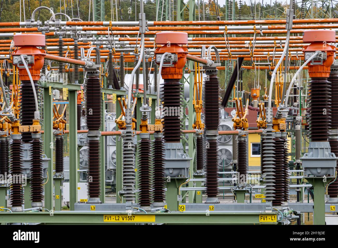 Insulators in the electricity transmission system in a electrical