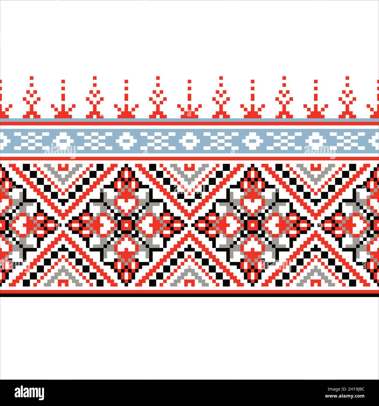 Ornament for cross stitch. National ornament of slavic peoples. Stock Vector