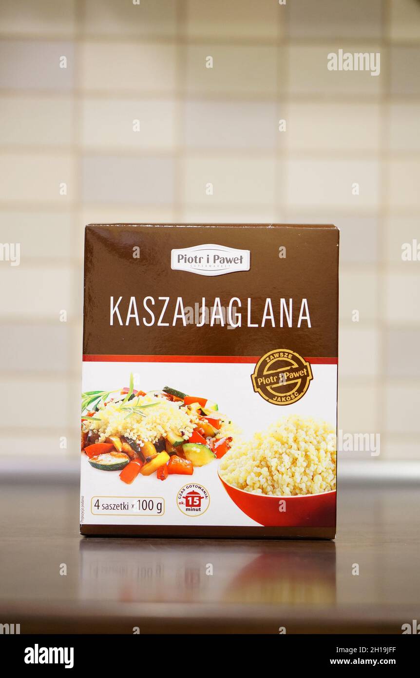 POZNAN, POLAND Sep 06, 2016 A closeup of a bag of Polish Piotr i