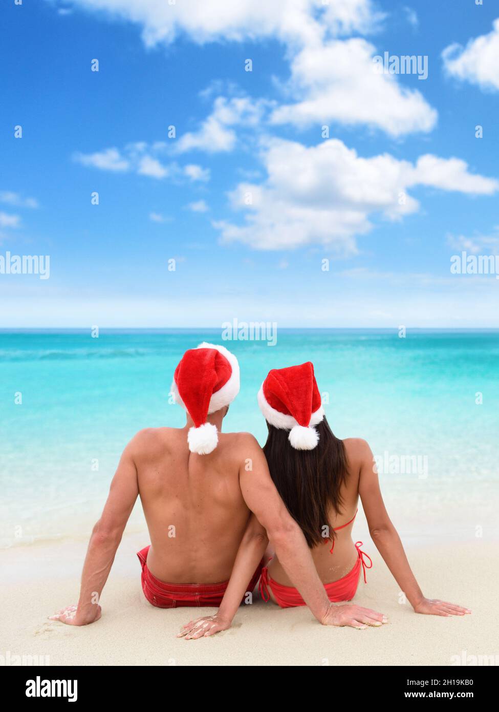 Couple sunbathing beach back view hi-res stock photography and images -  Alamy