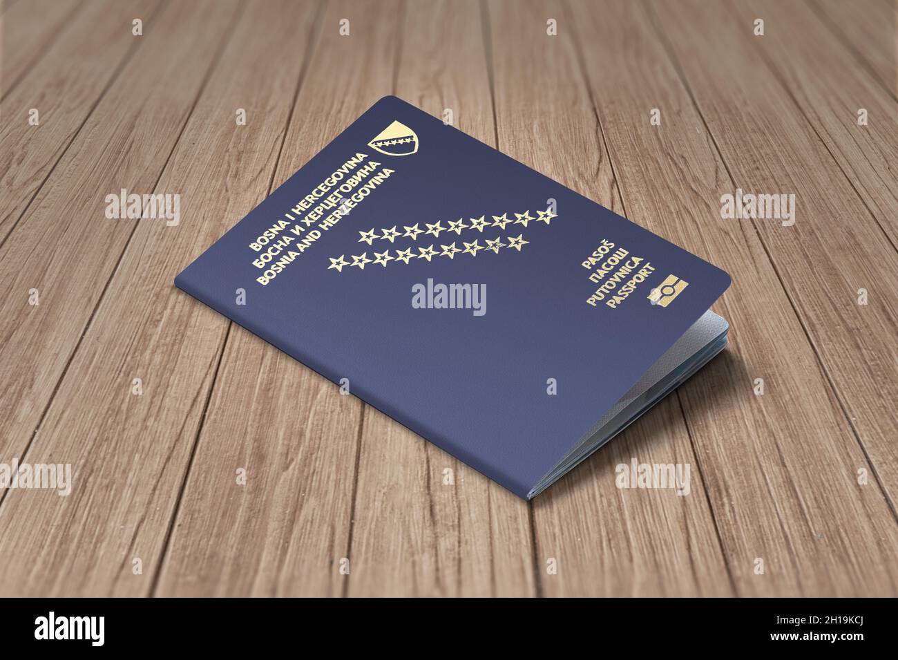 Bosnia and Herzegovina passport is a passport issued to citizens of Bosnia and Herzegovina for international travel Stock Photo
