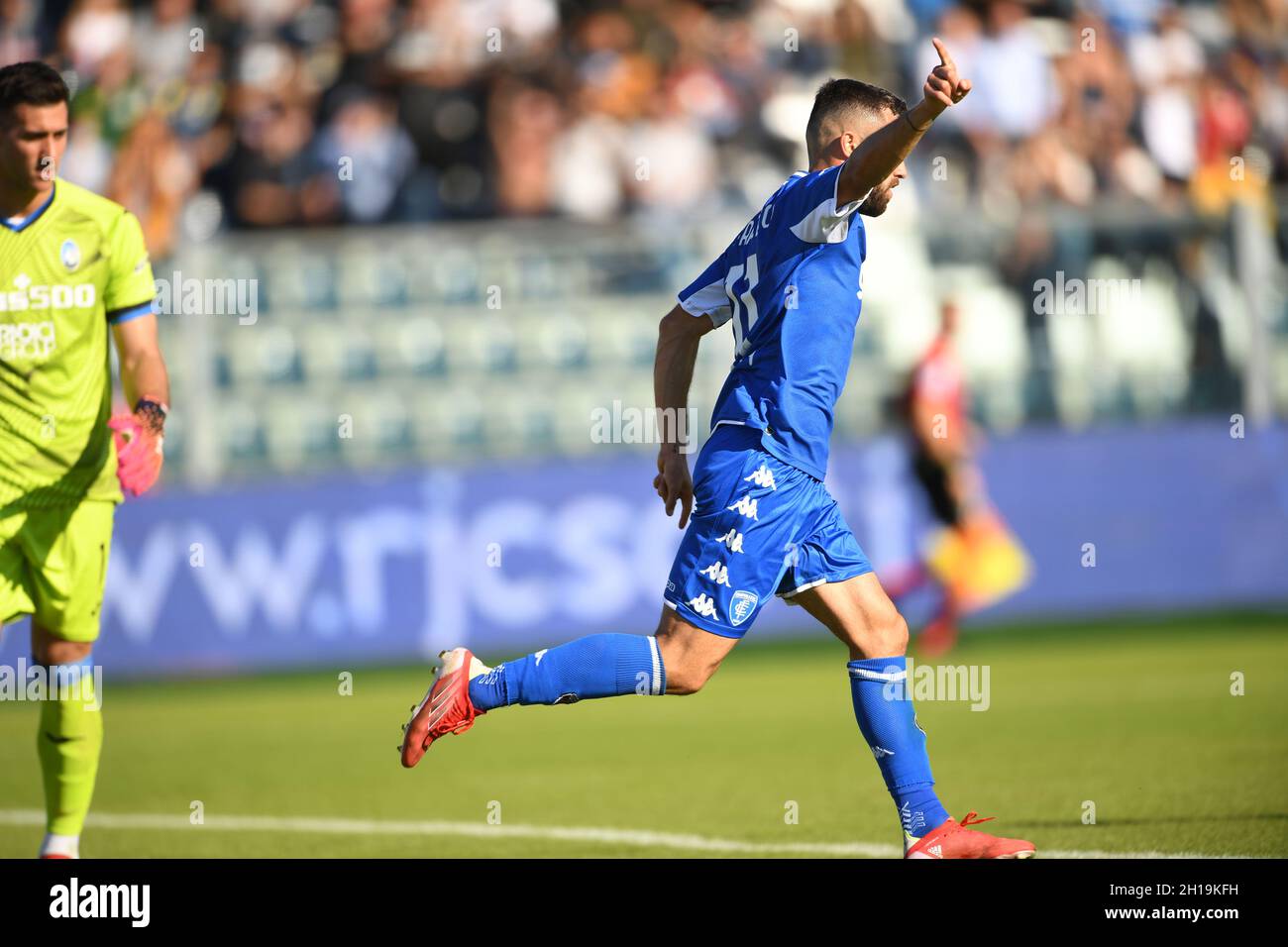 Federico Di Francesco Empoli Celebrates Teammates Editorial Stock