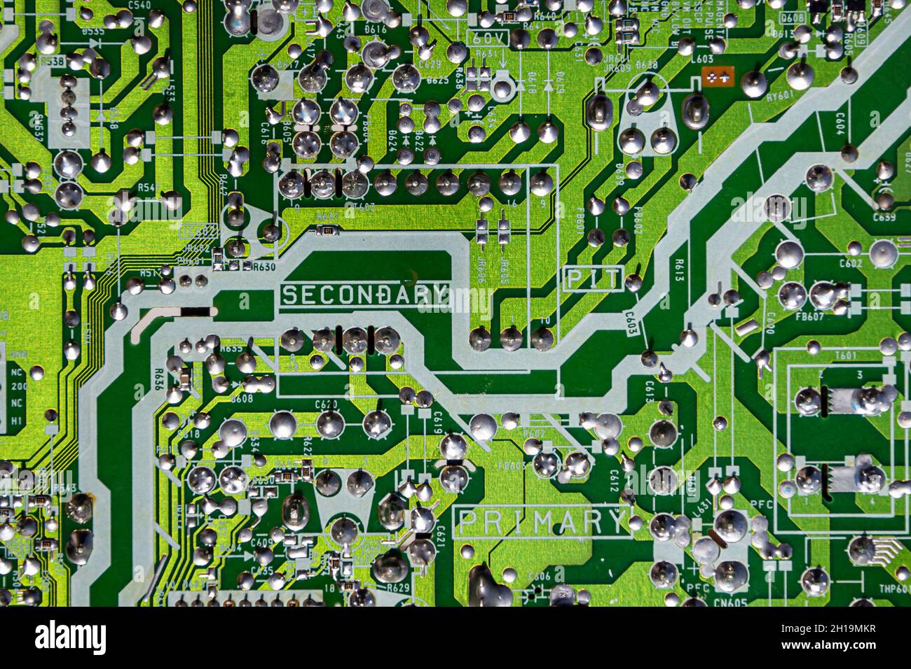 Circuit board. Electronic computer hardware technology. Motherboard ...