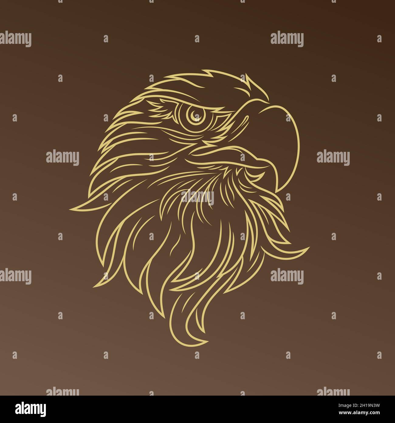 Eagle head vector image. Head of eagle vector logo mascot Stock Vector  Image & Art - Alamy