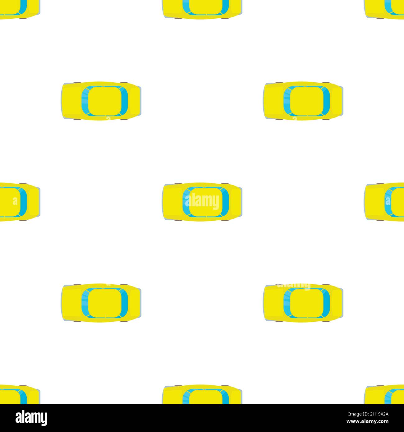 Yellow car top view pattern seamless background texture repeat ...