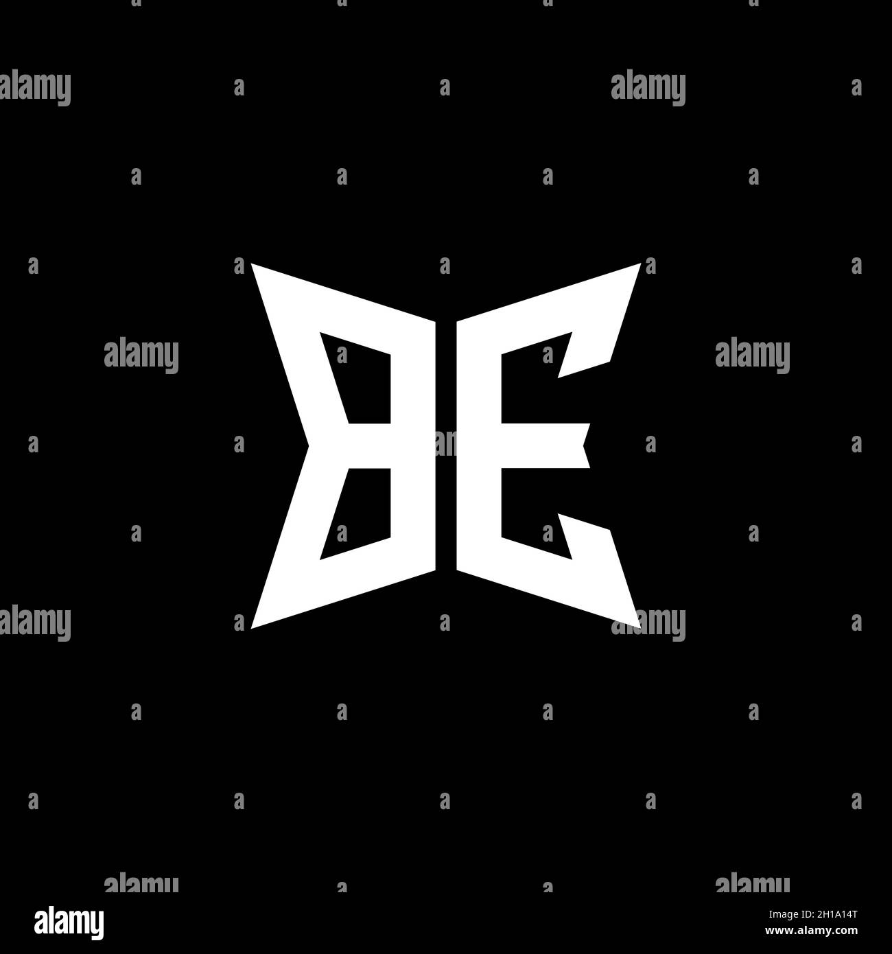 BE Monogram logo letter with Cakra geometric shape style design ...