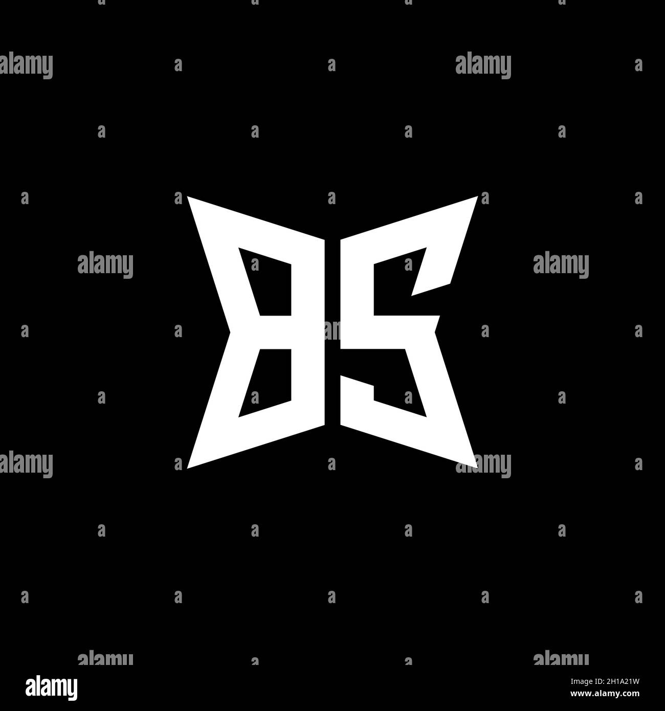 BS Monogram logo letter with Cakra geometric shape style design ...
