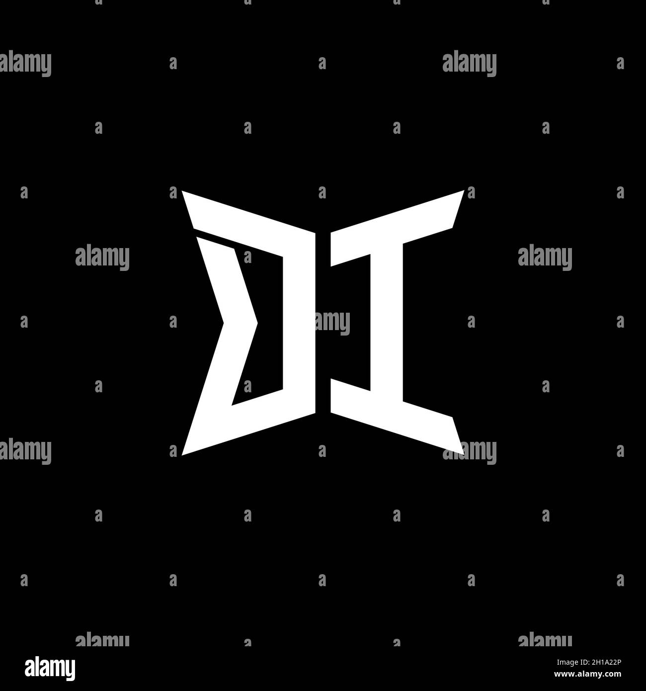 DI Monogram logo letter with Cakra geometric shape style design ...