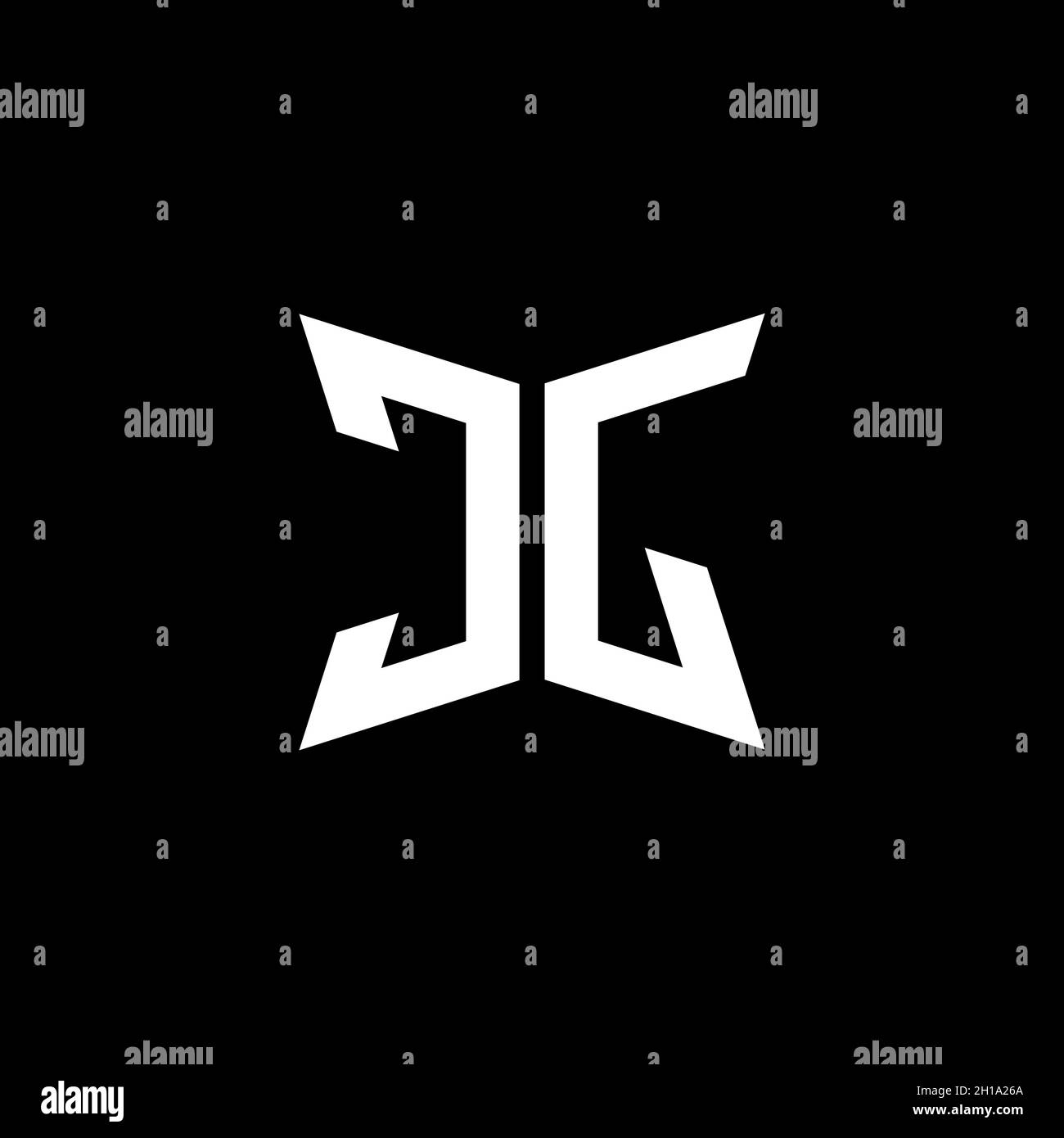 CJ Monogram logo letter with Cakra geometric shape style design ...