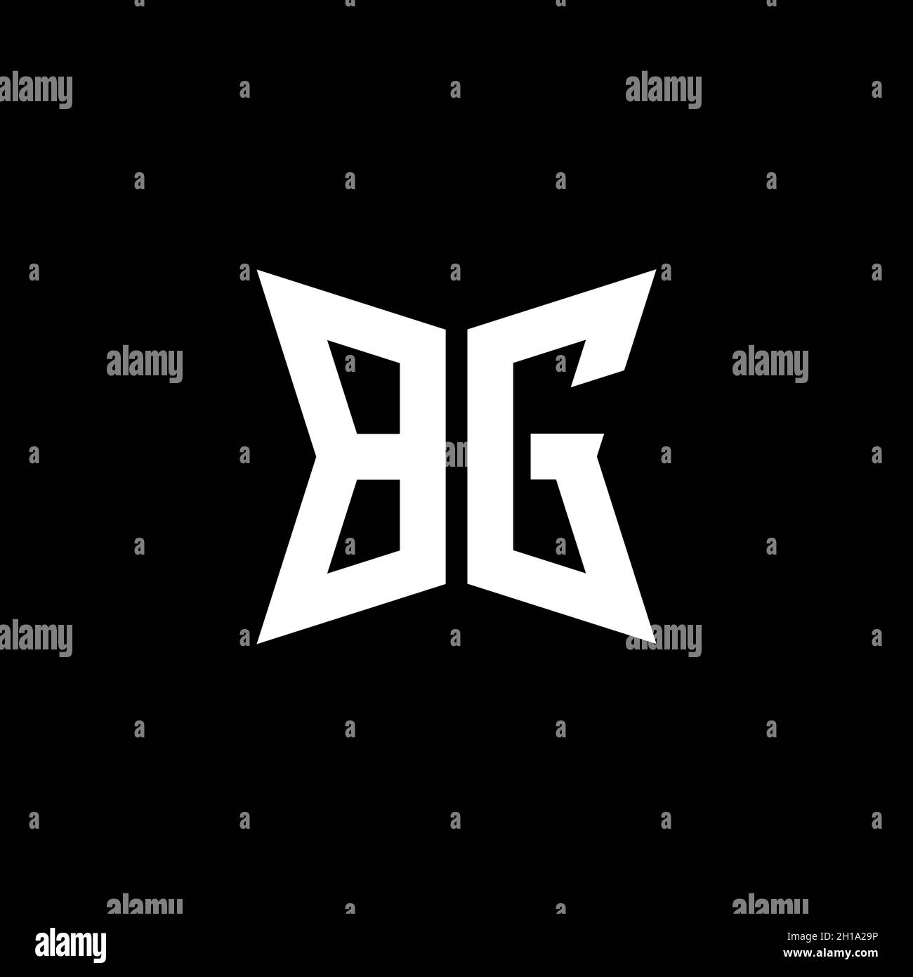 BG Monogram logo letter with Cakra geometric shape style design ...