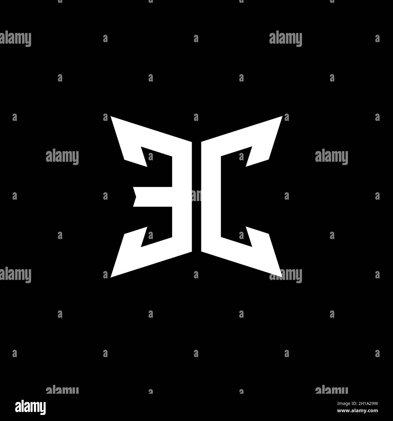 EC Monogram logo letter with Cakra geometric shape style design ...