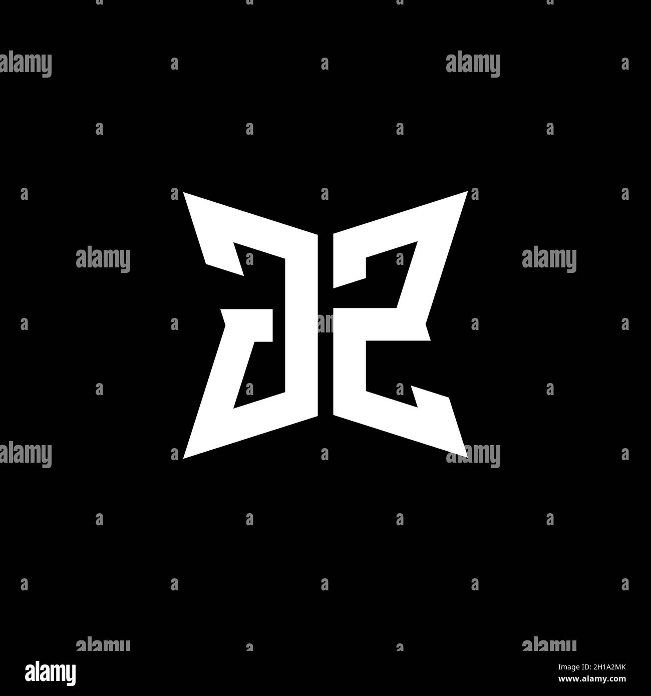 GZ Monogram logo letter with Cakra geometric shape style design ...