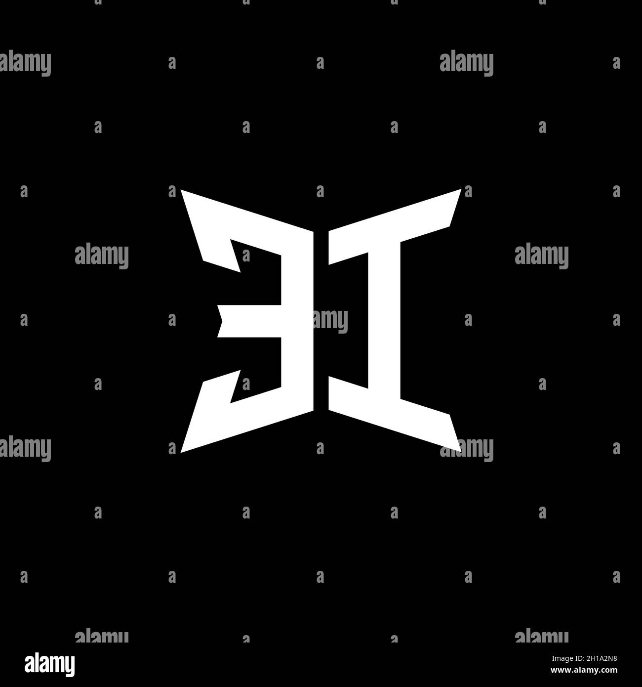 EI Monogram logo letter with Cakra geometric shape style design ...