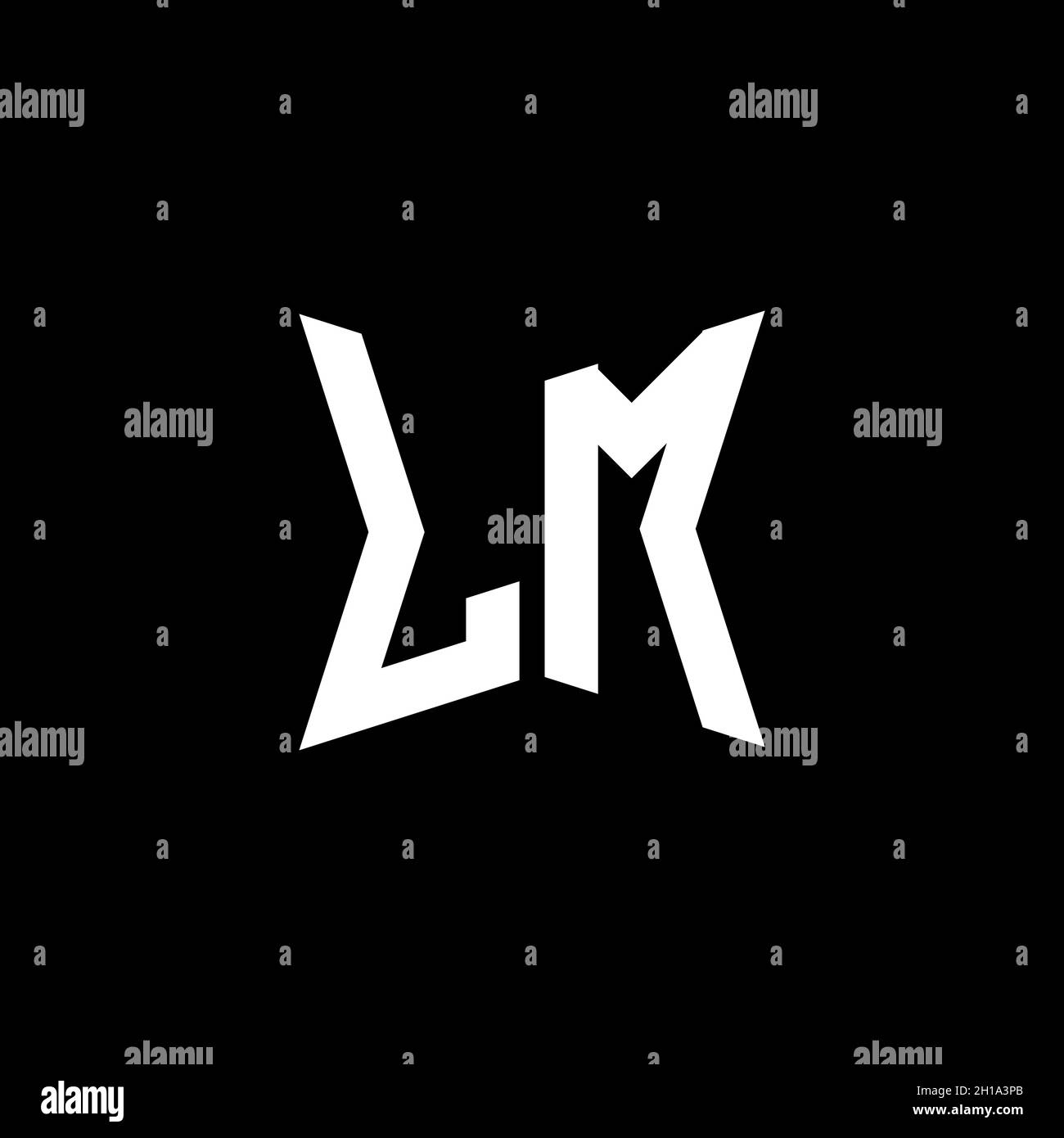 LM Monogram logo letter with Cakra geometric shape style design ...