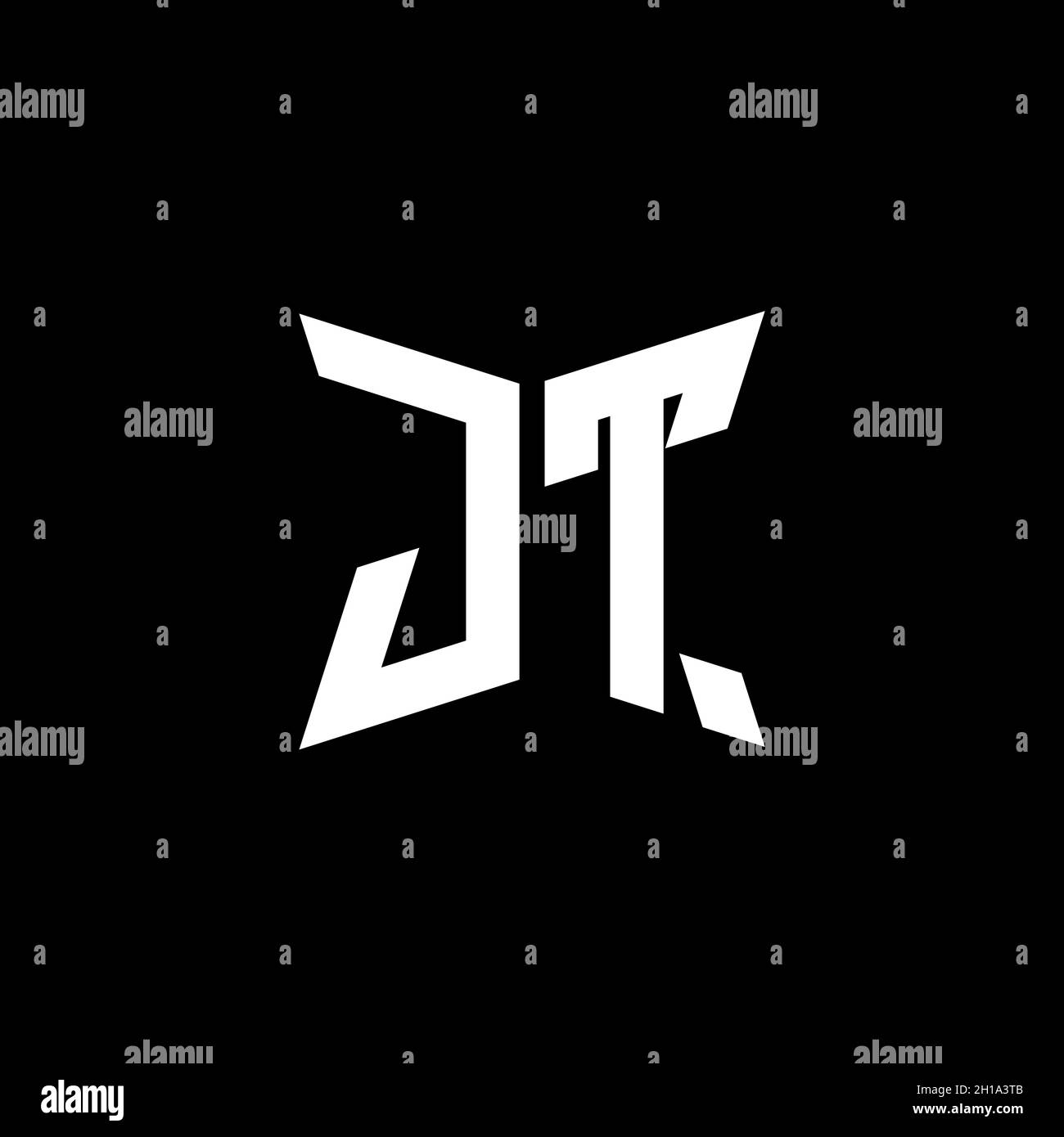 JT Monogram logo letter with Cakra geometric shape style design ...